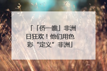 「侨一瞧」非洲日狂欢！他们用色彩“定义”非洲