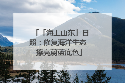 「海上山东」日照：修复海洋生态 擦亮蔚蓝底色