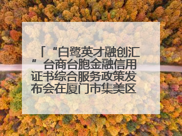 “白鹭英才融创汇”台商台胞金融信用证书综合服务政策发布会在厦门市集美区成功举办