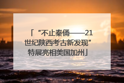 “不止秦俑——21世纪陕西考古新发现”特展亮相美国加州