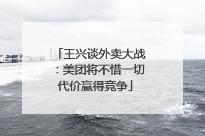 王兴谈外卖大战：美团将不惜一切代价赢得竞争