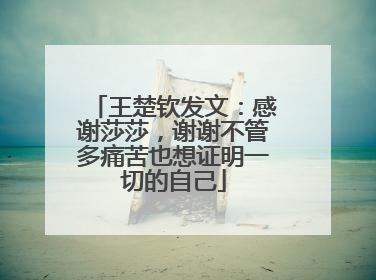 王楚钦发文：感谢莎莎，谢谢不管多痛苦也想证明一切的自己