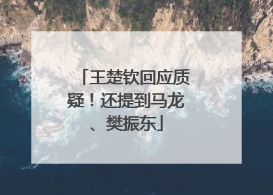 王楚钦回应质疑！还提到马龙、樊振东