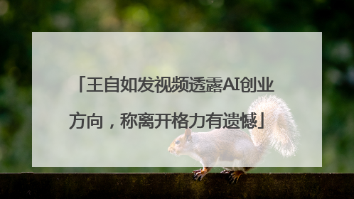 王自如发视频透露AI创业方向，称离开格力有遗憾