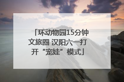 环动物园15分钟文旅圈 汉阳六一打开“宠娃”模式