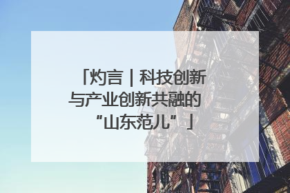 灼言｜科技创新与产业创新共融的“山东范儿”