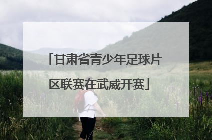甘肃省青少年足球片区联赛在武威开赛