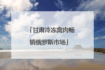甘肃冷冻禽肉畅销俄罗斯市场