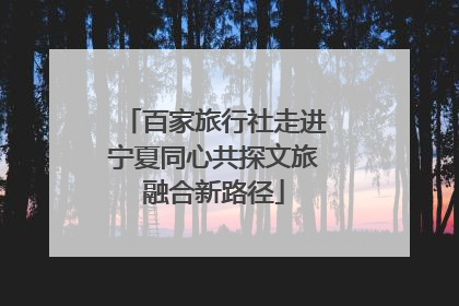 百家旅行社走进宁夏同心共探文旅融合新路径