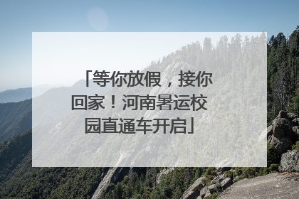 等你放假，接你回家！河南暑运校园直通车开启