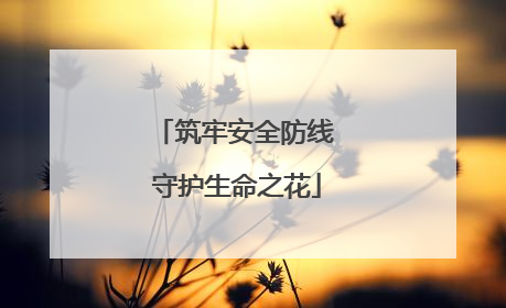 筑牢安全防线 守护生命之花
