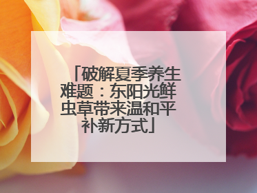 破解夏季养生难题：东阳光鲜虫草带来温和平补新方式
