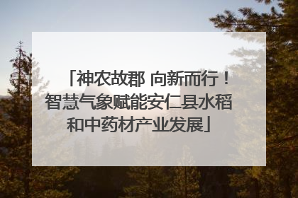 神农故郡 向新而行！智慧气象赋能安仁县水稻和中药材产业发展