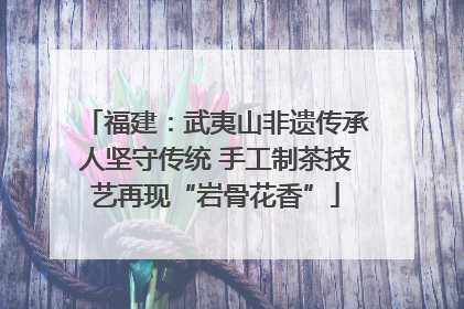 福建：武夷山非遗传承人坚守传统 手工制茶技艺再现“岩骨花香”