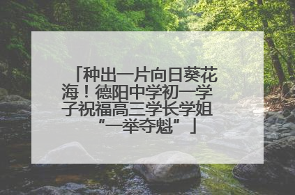 种出一片向日葵花海！德阳中学初一学子祝福高三学长学姐“一举夺魁”