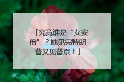 究竟谁是“女安倍”？她见完特朗普又见普京！