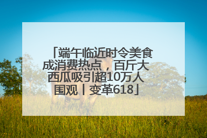 端午临近时令美食成消费热点，百斤大西瓜吸引超10万人围观丨变革618