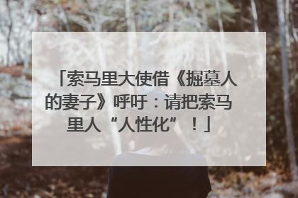 索马里大使借《掘墓人的妻子》呼吁：请把索马里人“人性化”！