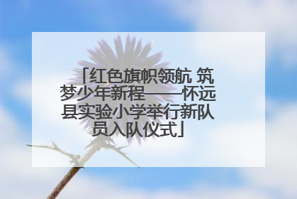 红色旗帜领航 筑梦少年新程——怀远县实验小学举行新队员入队仪式