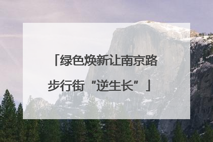 绿色焕新让南京路步行街“逆生长”
