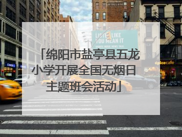 绵阳市盐亭县五龙小学开展全国无烟日主题班会活动