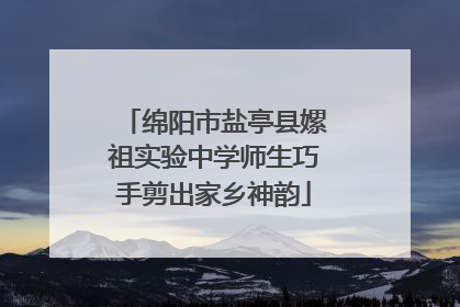绵阳市盐亭县嫘祖实验中学师生巧手剪出家乡神韵