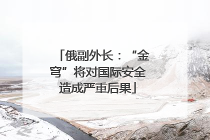 俄副外长：“金穹”将对国际安全造成严重后果