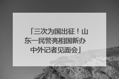 三次为国出征！山东一民警亮相国新办中外记者见面会