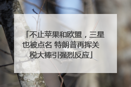 不止苹果和欧盟，三星也被点名 特朗普再挥关税大棒引强烈反应