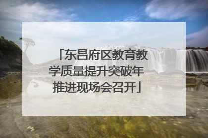 东昌府区教育教学质量提升突破年推进现场会召开
