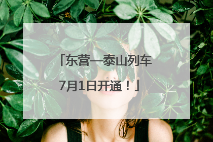 东营—泰山列车7月1日开通！