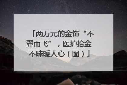 两万元的金饰“不翼而飞”，医护拾金不昧暖人心（图）
