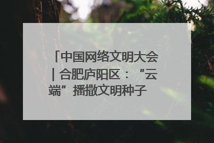 中国网络文明大会｜合肥庐阳区：“云端”播撒文明种子 共建清朗网络空间