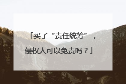 买了“责任统筹”，侵权人可以免责吗？