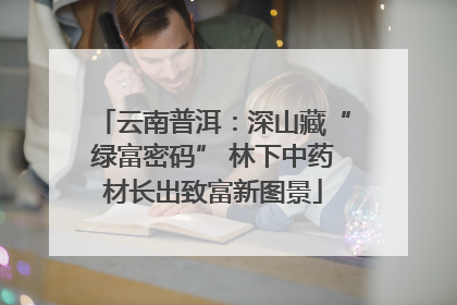 云南普洱：深山藏“绿富密码” 林下中药材长出致富新图景