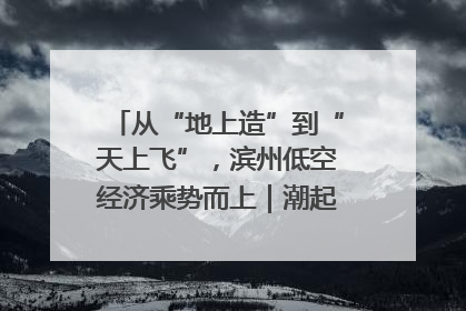从“地上造”到“天上飞”，滨州低空经济乘势而上｜潮起渤海・网聚黄蓝