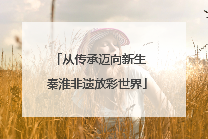 从传承迈向新生 秦淮非遗放彩世界