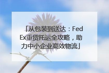 从包装到送达：FedEx重货托运全攻略，助力中小企业高效物流