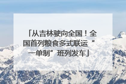 从吉林驶向全国！全国首列粮食多式联运“一单制”班列发车