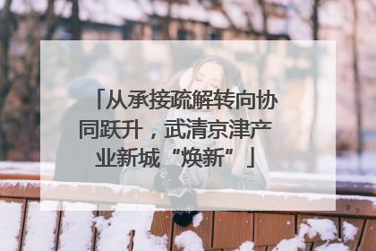 从承接疏解转向协同跃升，武清京津产业新城“焕新”