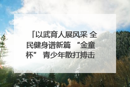 以武育人展风采 全民健身谱新篇 “金童杯” 青少年散打搏击邀请赛圆满落幕