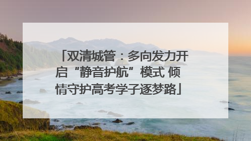 双清城管：多向发力开启“静音护航”模式 倾情守护高考学子逐梦路