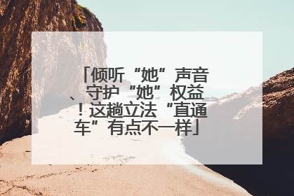倾听“她”声音、守护“她”权益！这趟立法“直通车”有点不一样