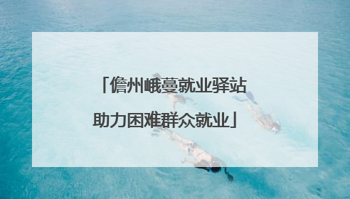 儋州峨蔓就业驿站助力困难群众就业