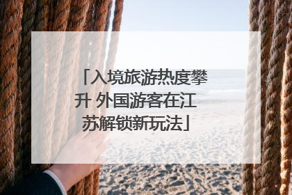 入境旅游热度攀升 外国游客在江苏解锁新玩法