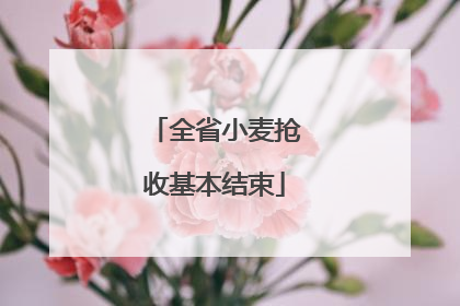全省小麦抢收基本结束