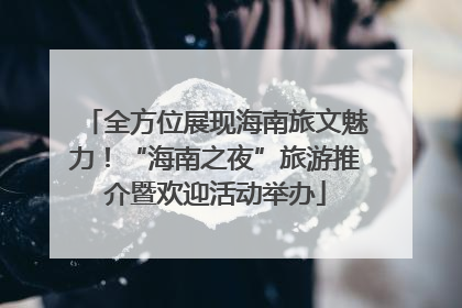 全方位展现海南旅文魅力！“海南之夜”旅游推介暨欢迎活动举办