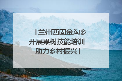 兰州西固金沟乡开展果树技能培训 助力乡村振兴