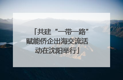 共建“一带一路”赋能侨企出海交流活动在沈阳举行