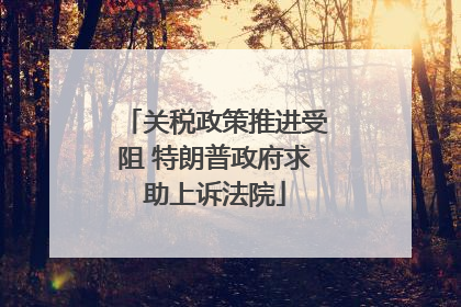 关税政策推进受阻 特朗普政府求助上诉法院